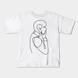 Man Line Art Kids T-Shirt